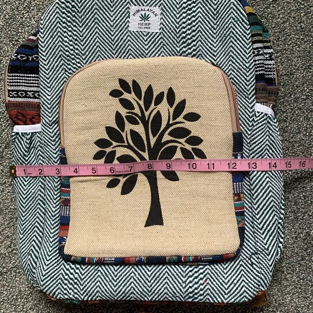 NEW! HOT ITEM!  Himalayan Hemp multi Fabric Back Pack Boho Hippie Trendy Hip